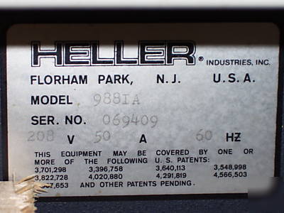 Heller model 988IA reflow oven 