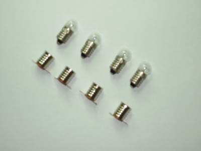 Mini 6V 60MA mes lamp and holder - 4PCS of each - 8PCS