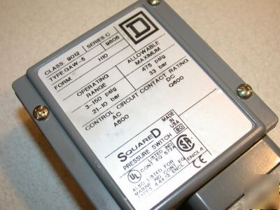 Square d class 9012 pressure control # gaw-5