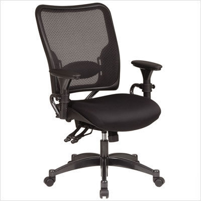 Dual function air grid back managers chair seat mesh