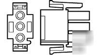 New 25 1-480700-0 tyco electronics / amp mate-n-lok 