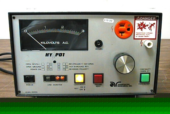 Associated research ac hipot model # 4040A