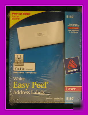 New avery 5160 easy peel laser address 7200 labels