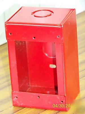 New red surface mount box indoor 1 gang fire security 