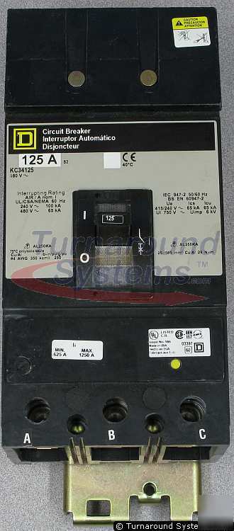 New square d KC34125 circuit breakers, 125 amp, 