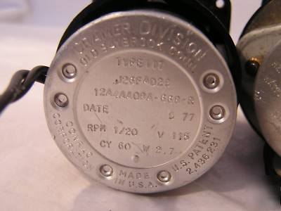 Mil-spec surplus lot of 2 elapsed time meters hourmeter