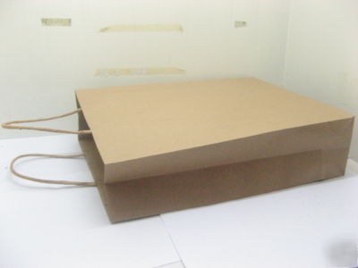 50 kraft paper bags with carrying strap 33X25X9CM