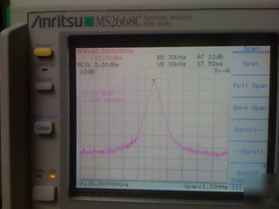 Anritsu MS2668C 40 ghz spectrum analyzer options: 03&90