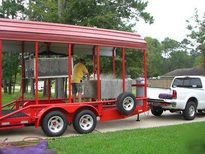 Crawfish cooker rig catering trailer boiled crawfish