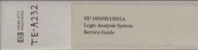 Hp service guide hp 16500B/16501A logic analysis system