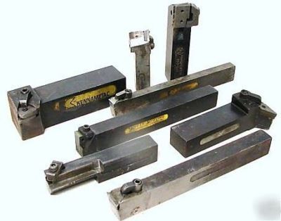 Lot of 8 lathe tooling kennametal indexable tools