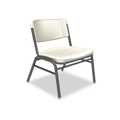 Rough ready big&tall stacking chair, platinum 4/carton