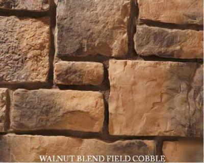 Stone veneer manufactured stone field cobble