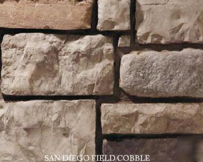 Stone veneer manufactured stone field cobble