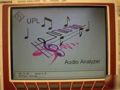 Rohde & schwarz upl audio analyzer