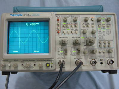 Tektronix 2465B 400 mhz oscilloscope -- superb w/ cal 