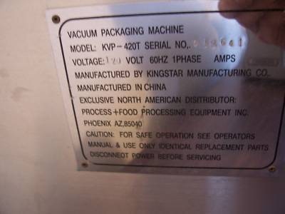 Commercial king star vacuum packaging machine kvp-420T