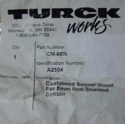 Turck works cm-08N cushioned sensor mount for 8MM A2504