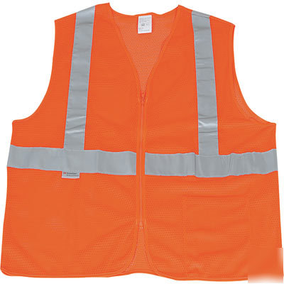 X-treme vis orange mesh vest - class 2 compliant, xxl