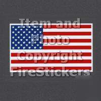 12 reflective u.s. flag helmet & hard-hat stickers #76C