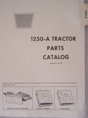 1968 oliver 1250A tractor original factory parts manual