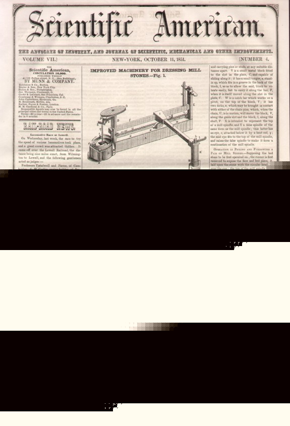 Dressing mill stones patent for polishing stones