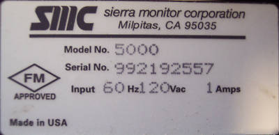 Smc 5000 gas detection system 8 channel nema 4X encl.