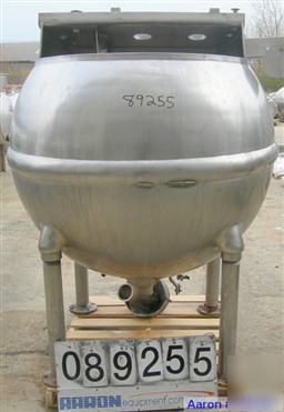 Used: groen inclined agitated kettle, 250 gallon, model
