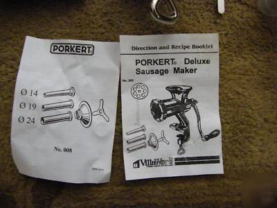 New porkert sausage maker/meat mincer grinder