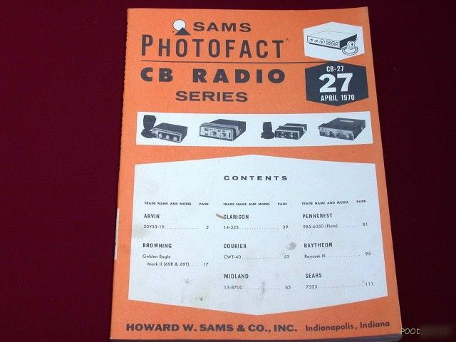 Sams photofact cb radio series 27 midland sears brownin