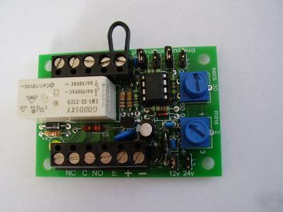 0 - 5 min timer/pulsing relay pcb,+'start' i/p option 