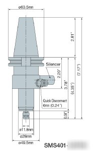 Nsk high speed air motor milling spindle SMS401-CAT40