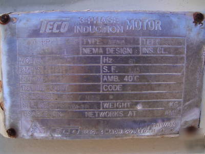 Teco 400HP motor 460V 1785RPM