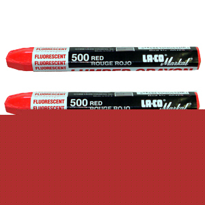 Red lumber crayons -- 6 pack closeout 