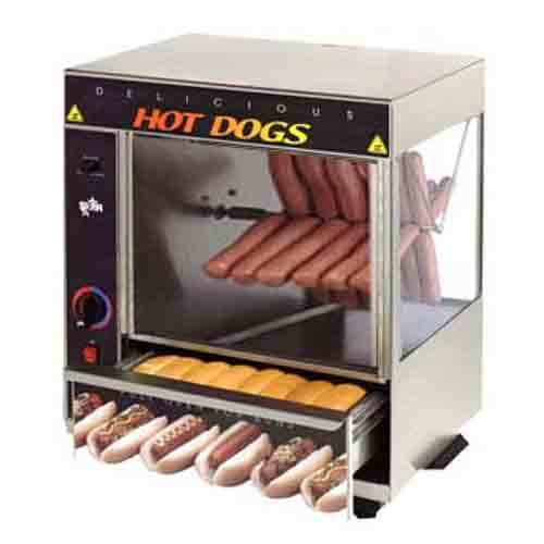 Star 175SBA hot dog broiler, spike rotisserie, 48 dogs 