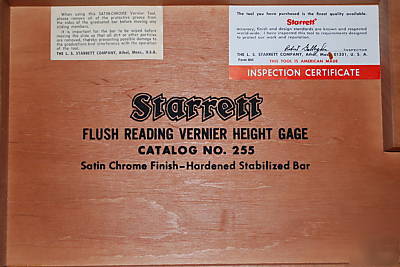 Starrett #255M vernier height gage (0-300MM) with case