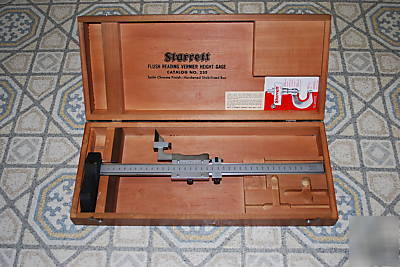 Starrett #255M vernier height gage (0-300MM) with case