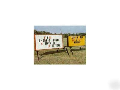 4X8FT roadside portable 2-sided roadside message sign