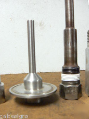 6 piece lot 304 stainless steel thermometer thermowells