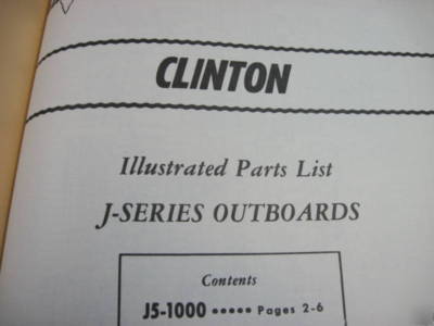 Clinton gas engine motor dealer parts book manual