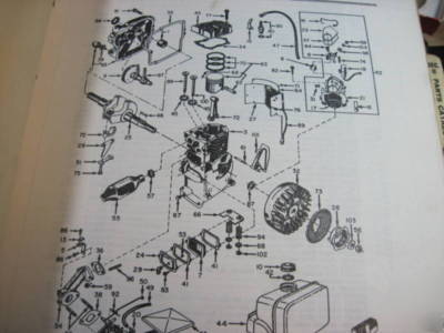 Clinton gas engine motor dealer parts book manual
