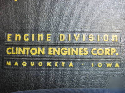 Clinton gas engine motor dealer parts book manual