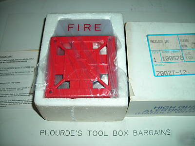 New wheelock 12 volt fire signal strobe & horn 7002T-12