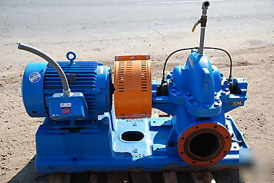 Goulds 3410 split case pump 40HP 1380 gpm nice