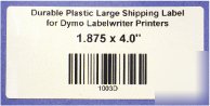 Durable large plastic labels for dymo labelwriter