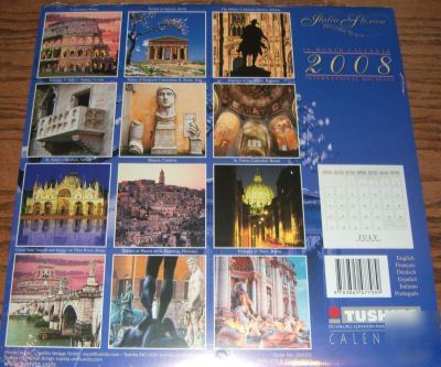 Historic italy - italia storica - 2008 wall calendar