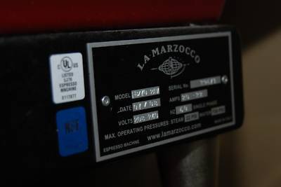 La marzocco fb/70 2AV espresso machine w/ grinder