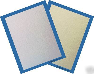A5 white or cream hammered quality paper zeta 50 sheets