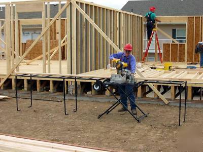 New power bench complete portable miter saw stand 