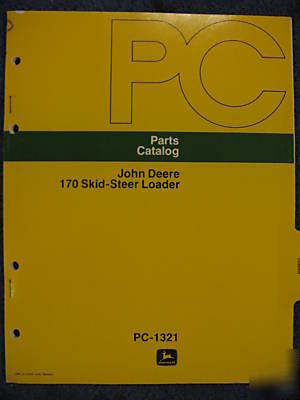 John deere 170 skid steer loader parts catalog manual